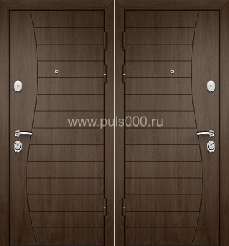 Входная металлическая дверь для квартиры коричневая