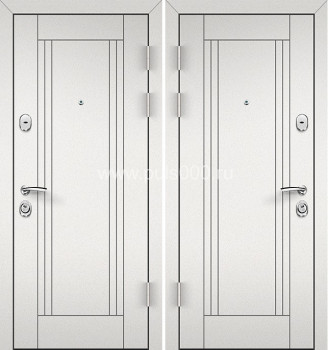 Стильная металлическая дверь для квартиры белая, цена 13 450  руб.